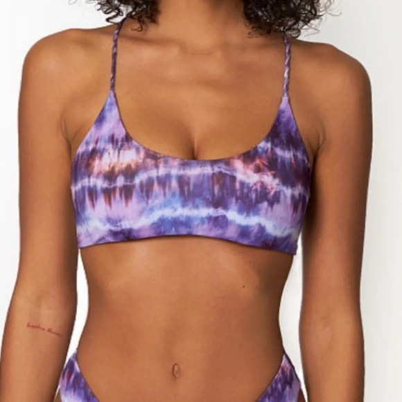 NWOT Ayra Swim Panama bikini top purple 12266 - Picture 1 of 7